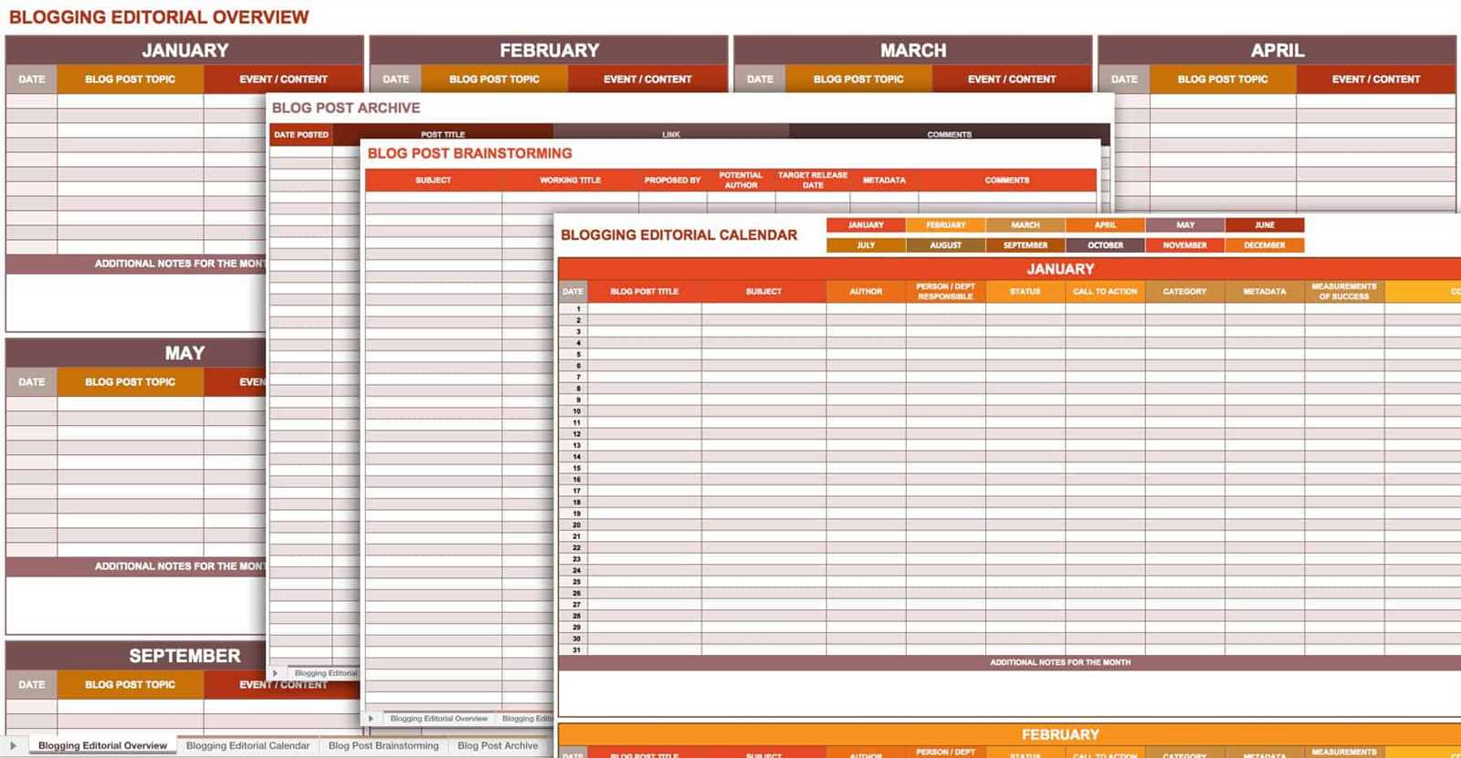 content marketing calendar template free