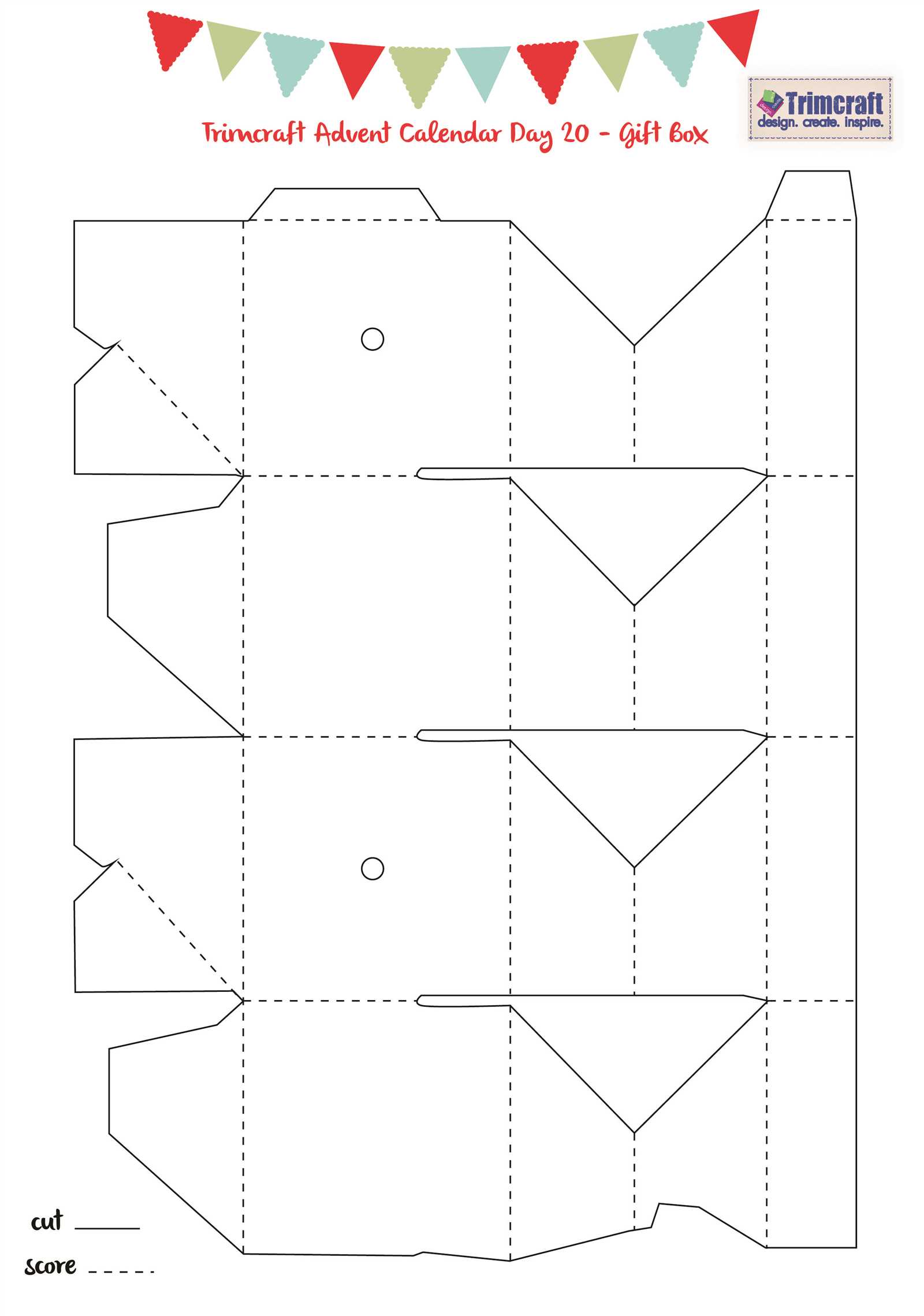 advent calendar box template