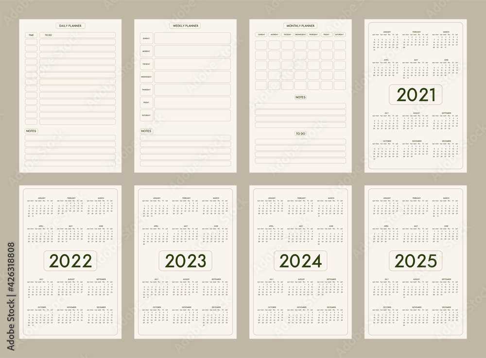 adobe calendar template 2025