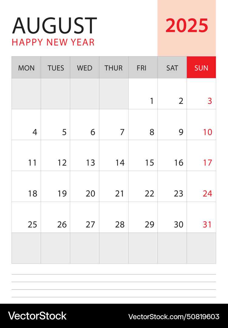 august calendar template 2025