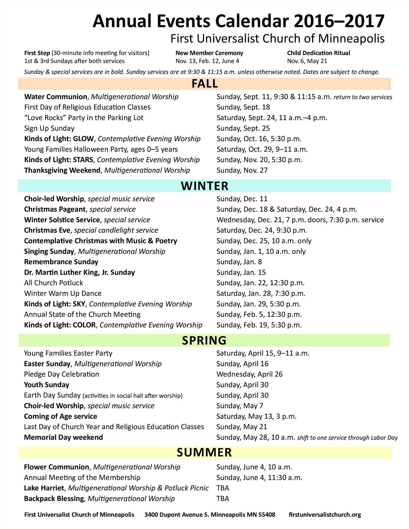 yearly meeting calendar template