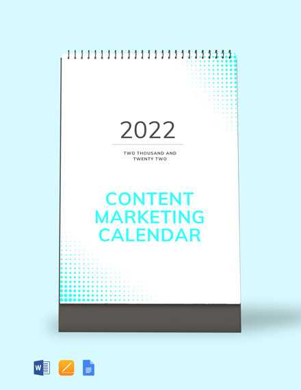 marcom calendar template