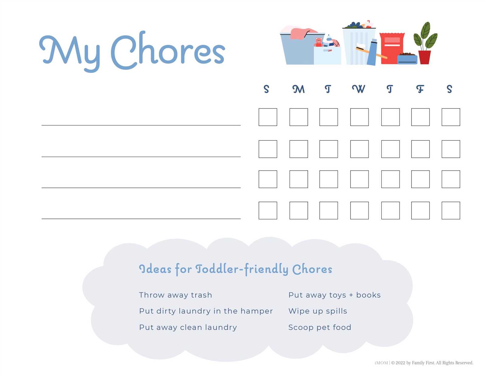 chore calendar template