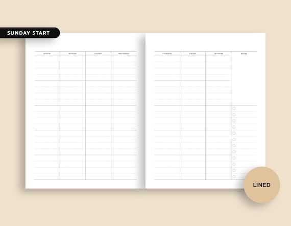 page a day calendar template