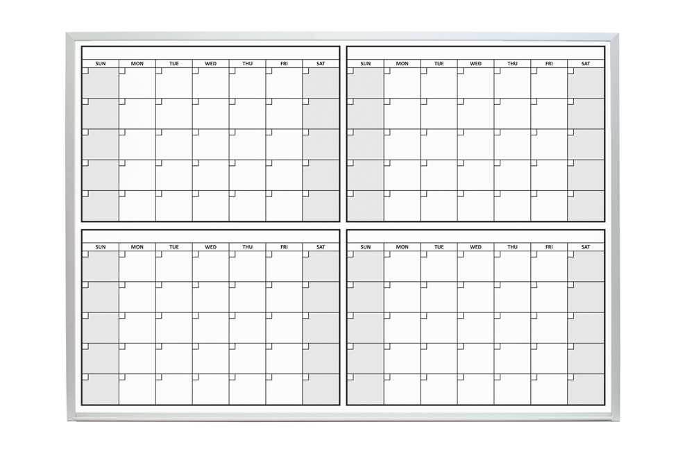 free 4 month calendar template