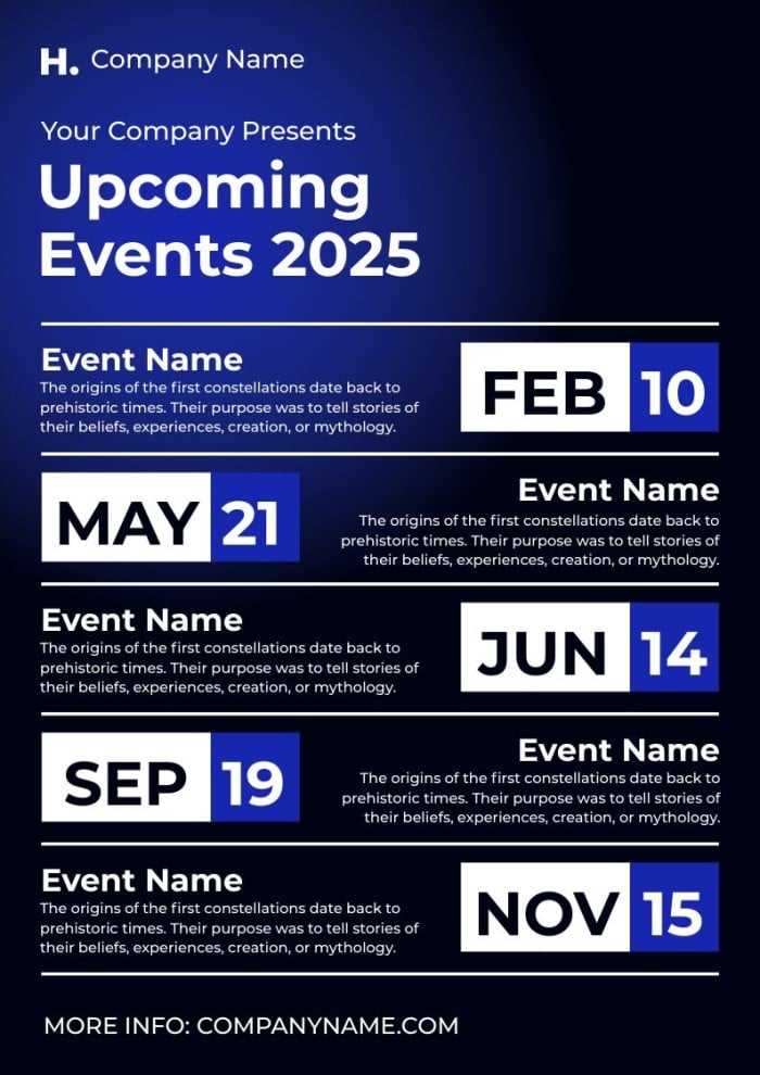 calendar of events 2026 template