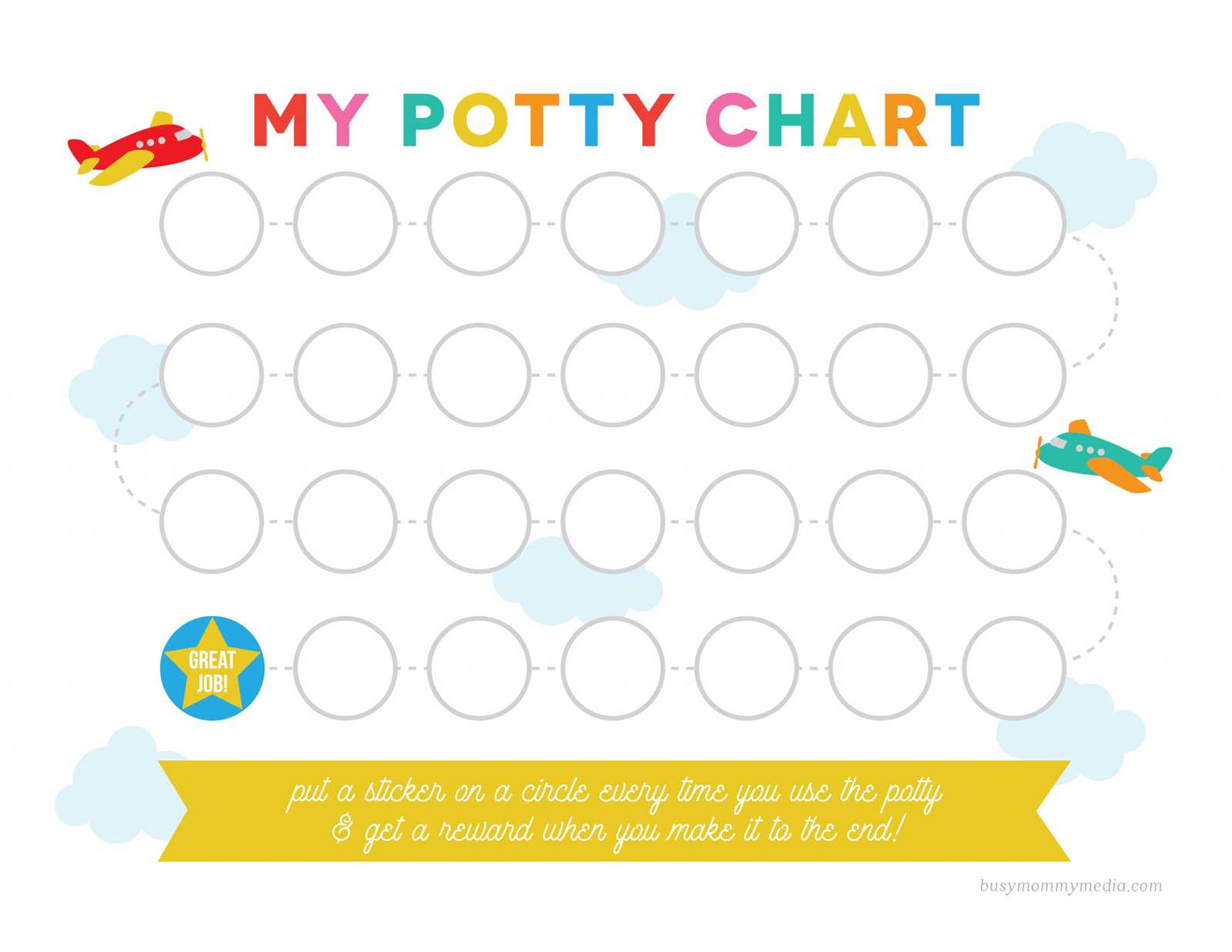 potty training calendar template