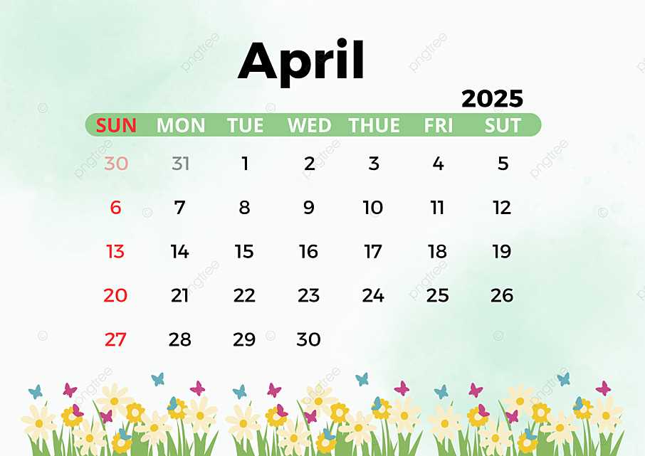 calendar april 2026 template