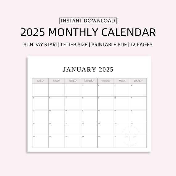 2025 birthday calendar template