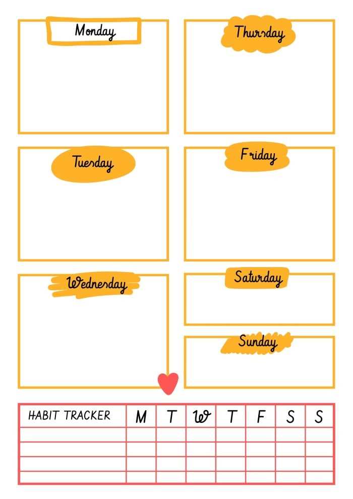 calendar bullet journal template