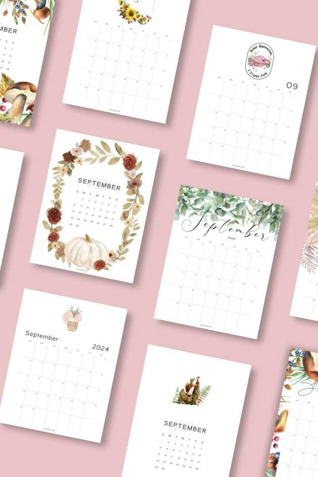 cute printable calendar template