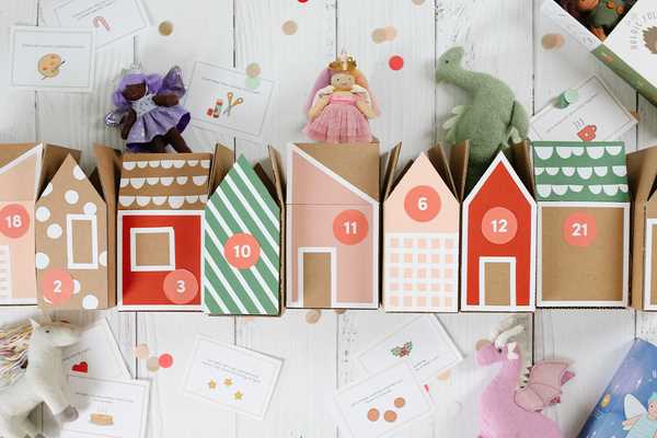 advent calendar house template