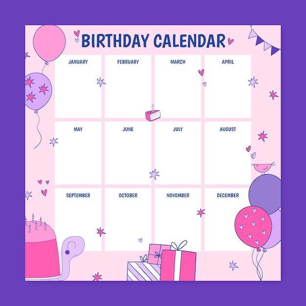 employee birthday office birthday calendar template