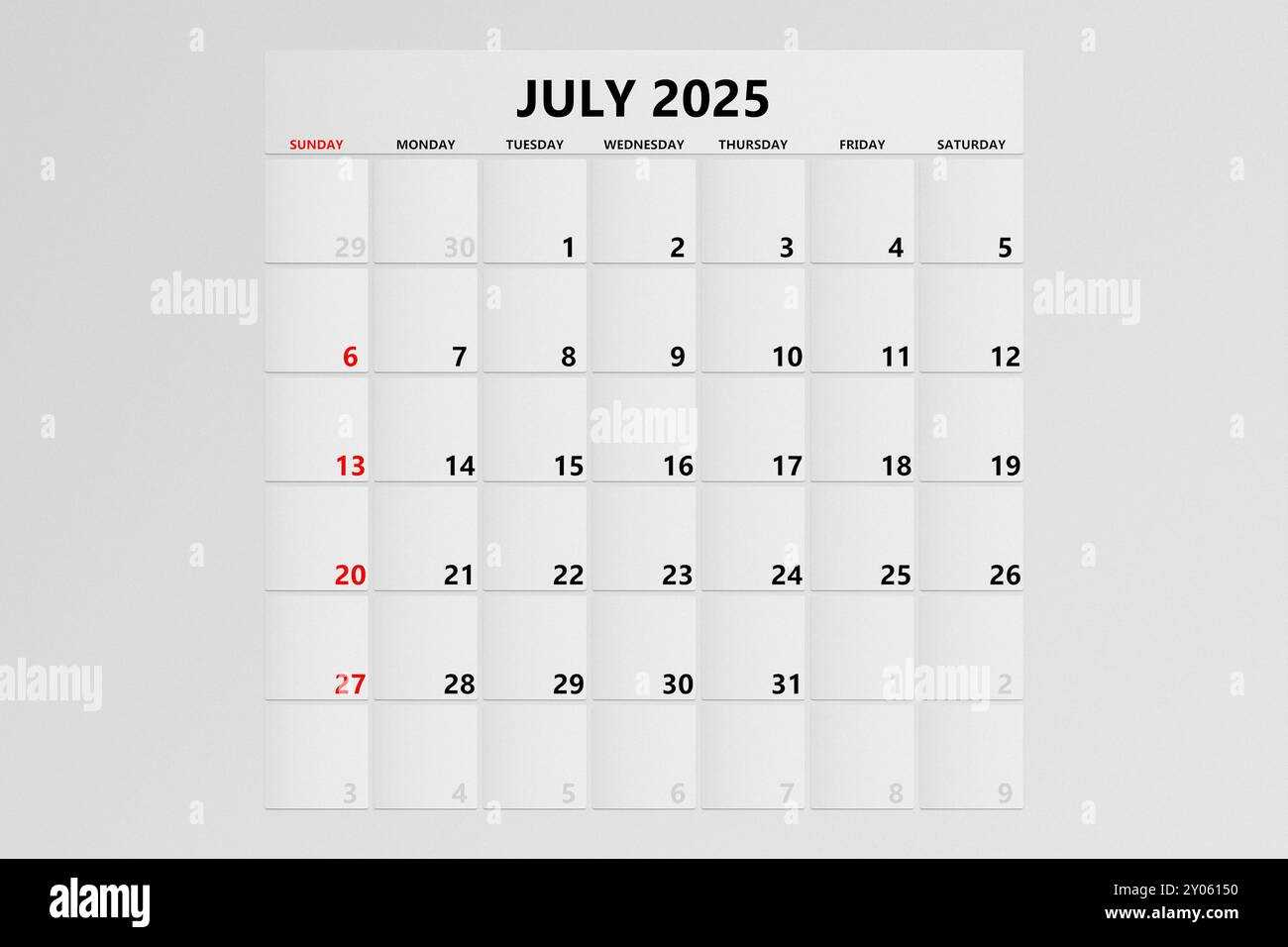 calendar july 2025 template