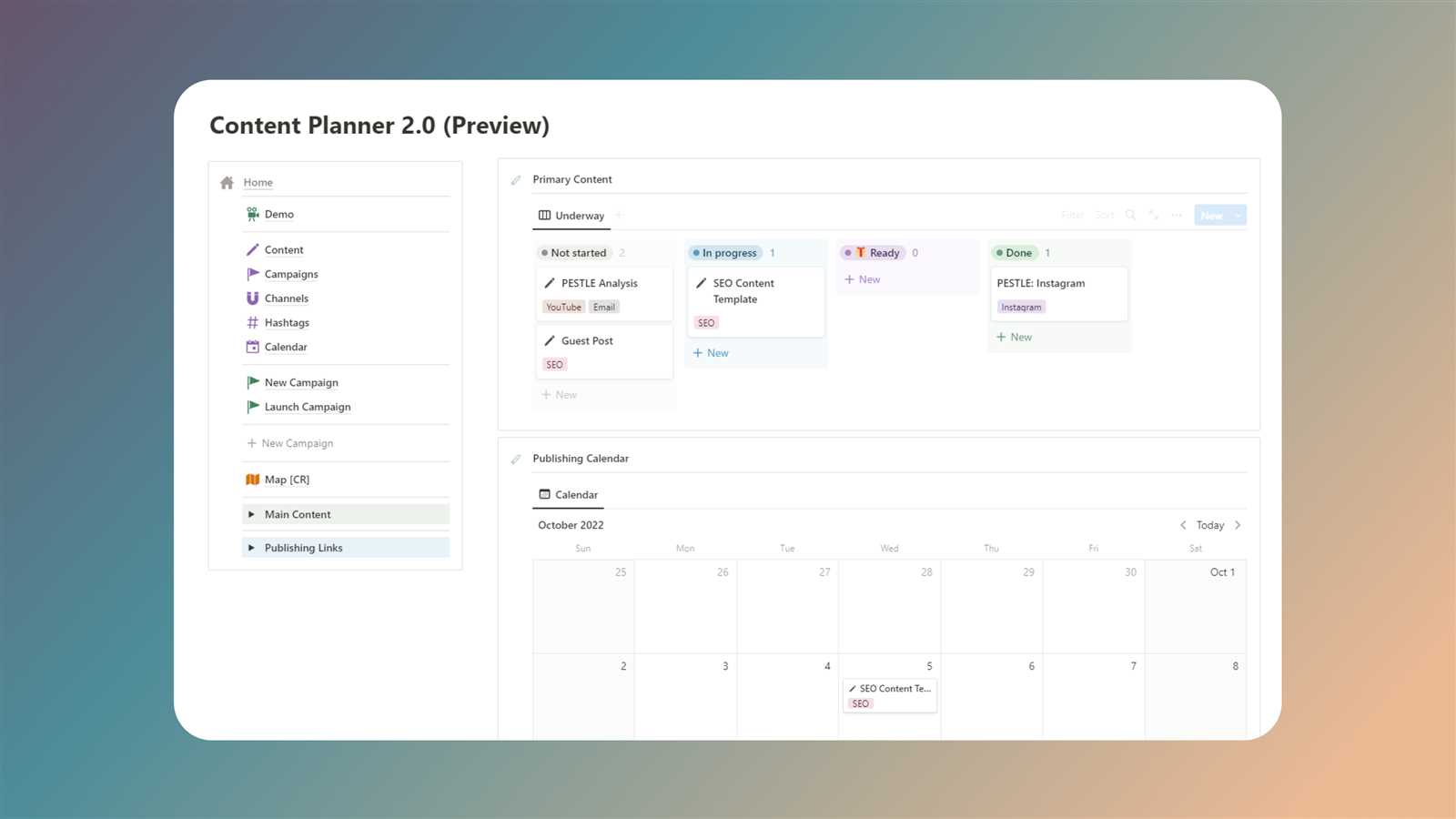 content planning calendar template