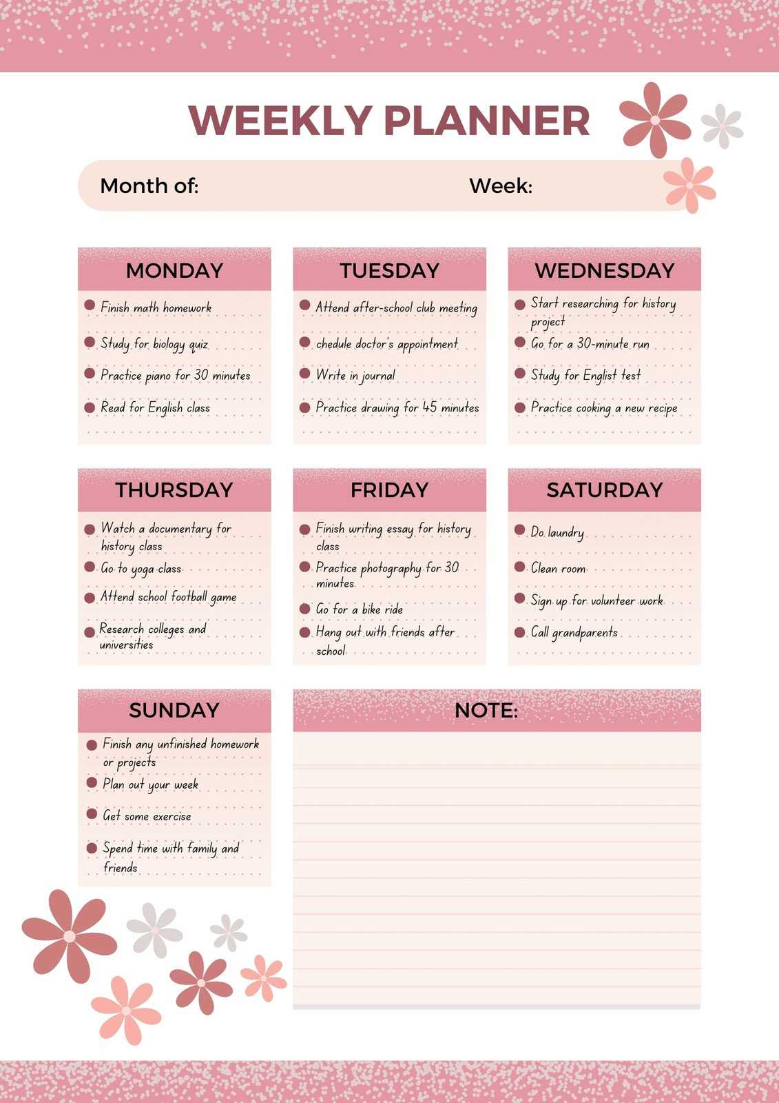 work from home calendar template