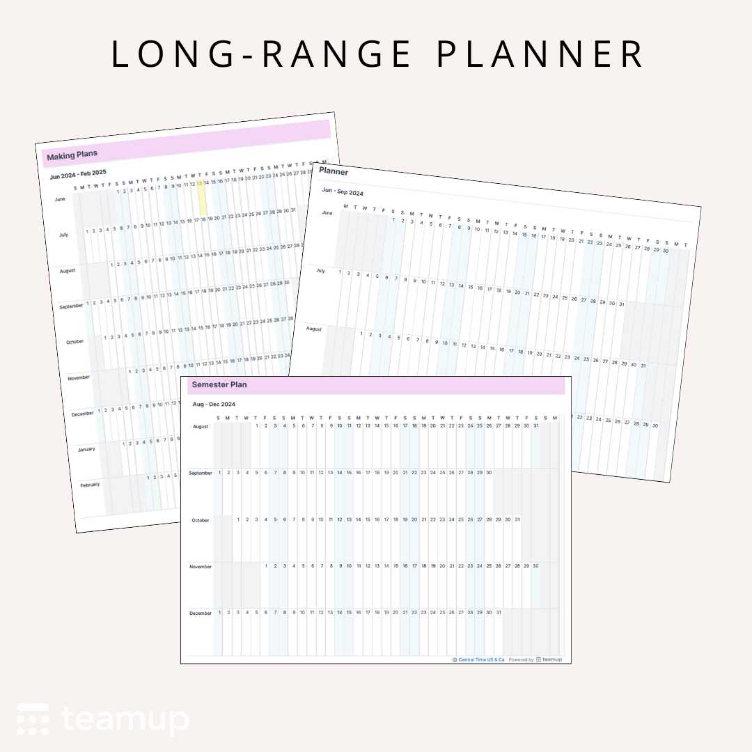 4 month planning calendar template