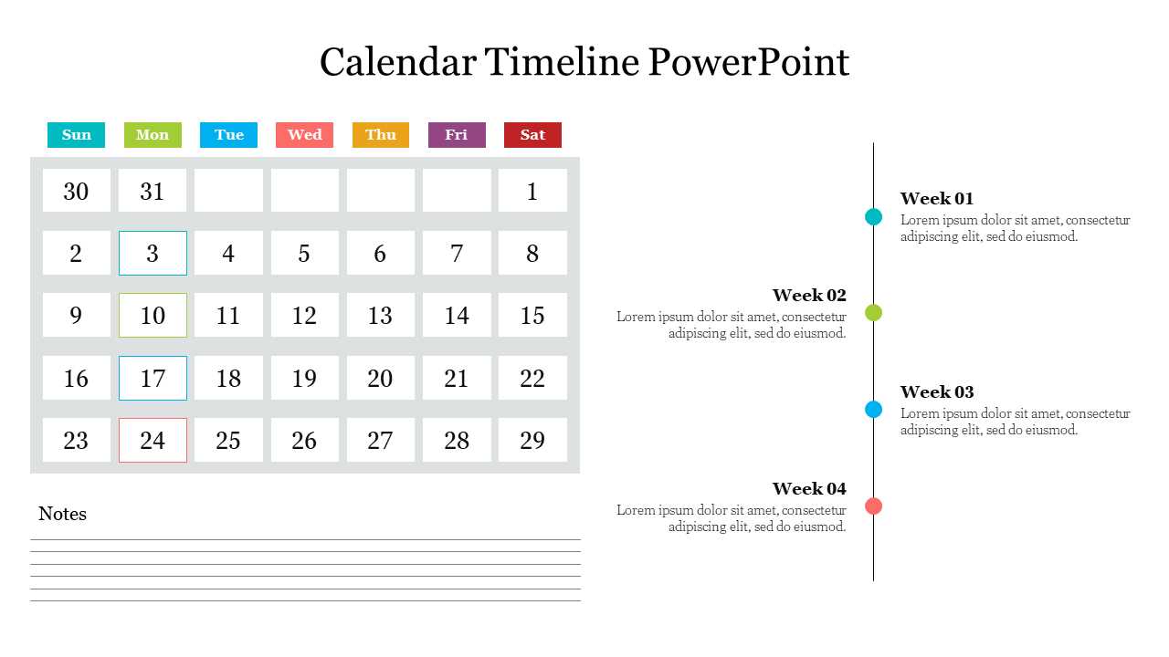 calendar timeline template powerpoint