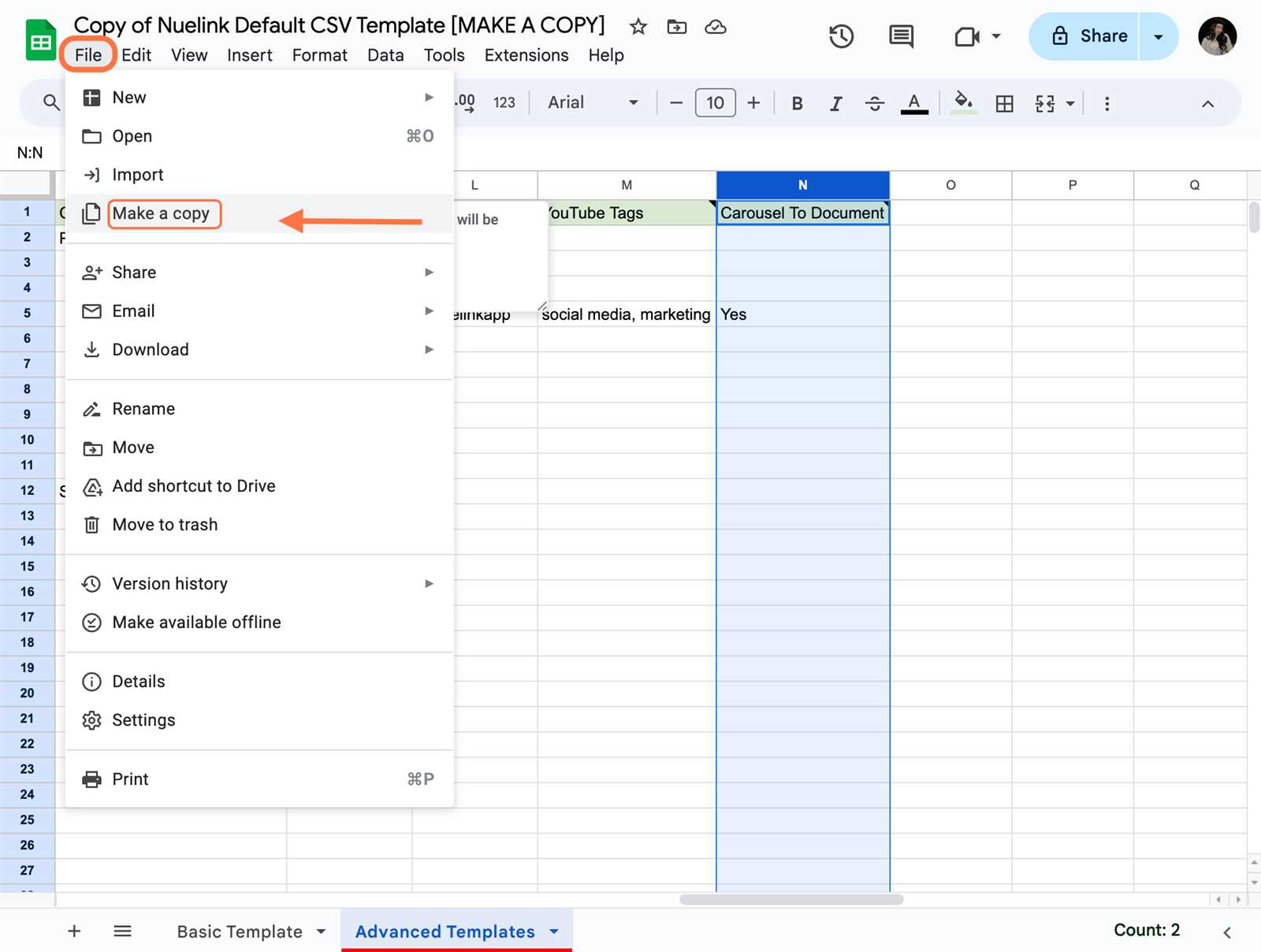 csv calendar template