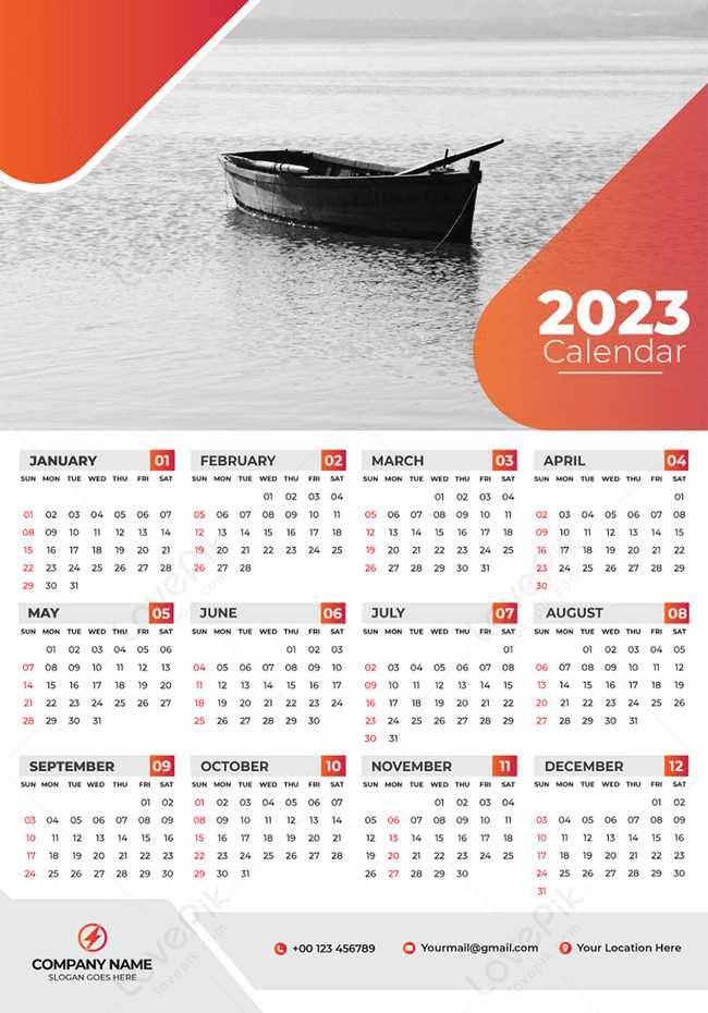 design a template for a calendar