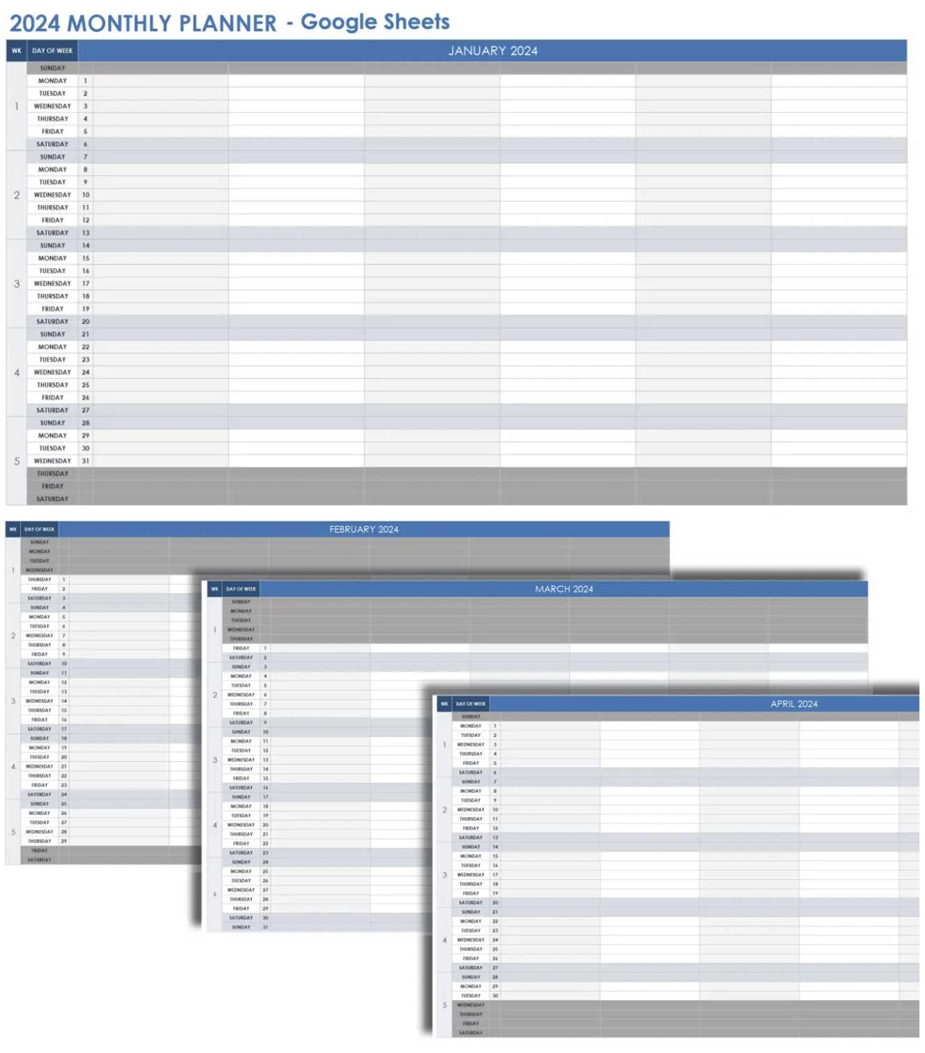 drive calendar template