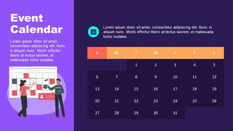 free calendar of events template