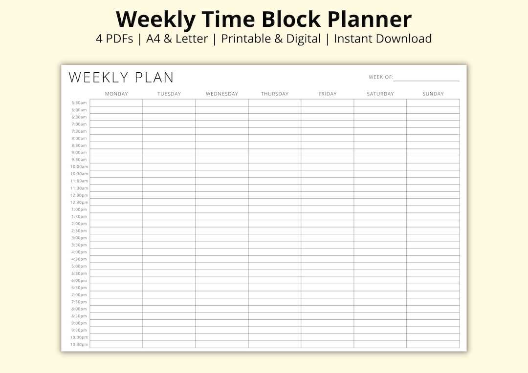 block calendar template