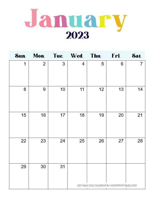 calendar template download free