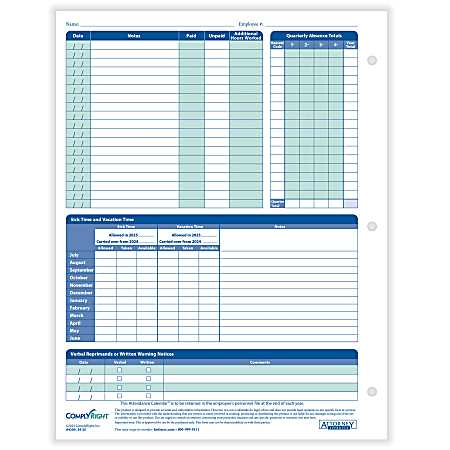 2025 attendance calendar template free