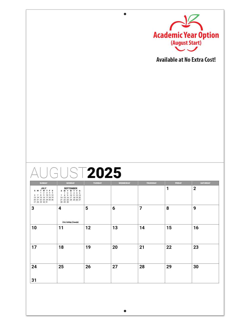 11x17 monthly calendar template