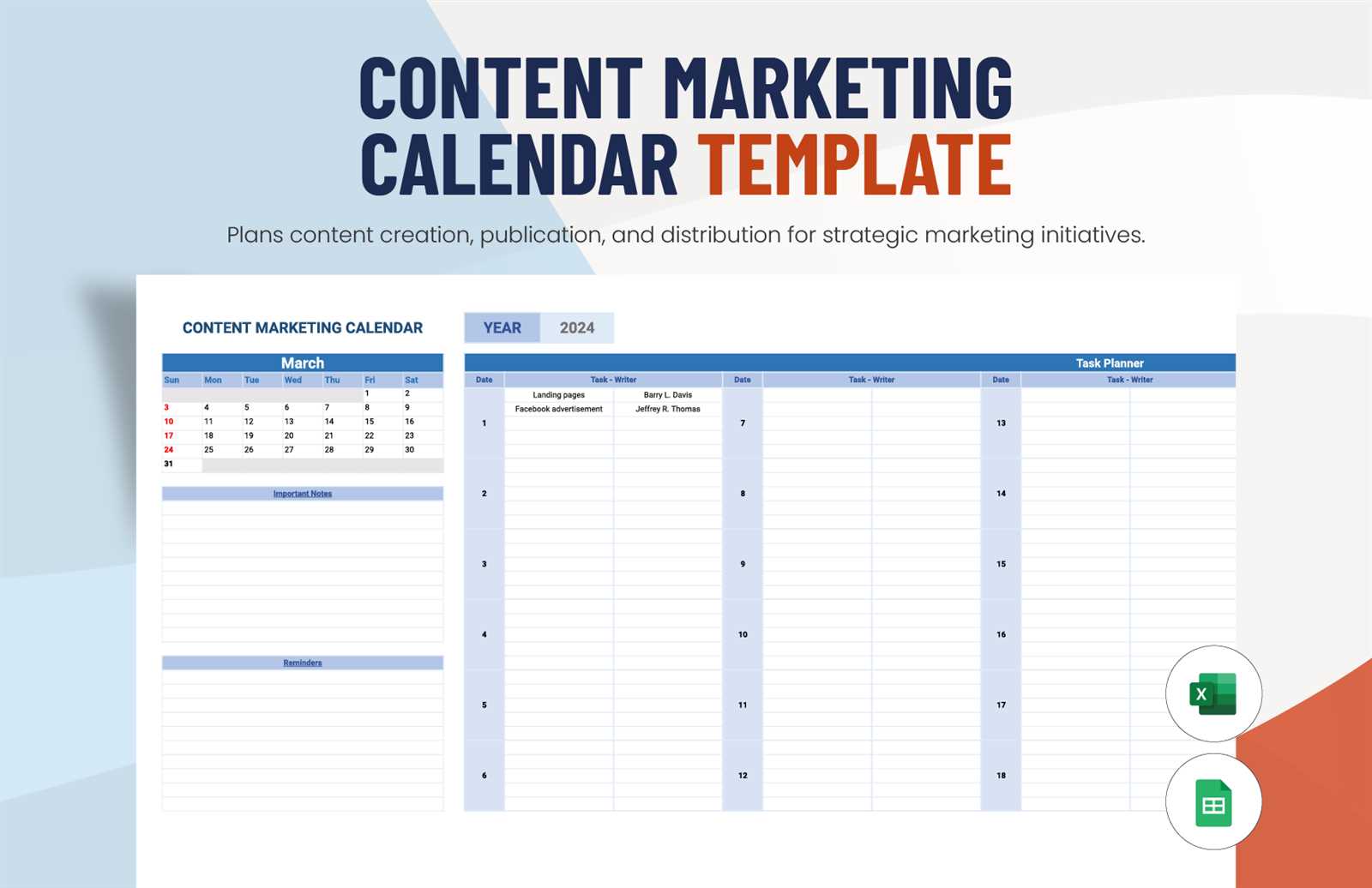 template for marketing calendar