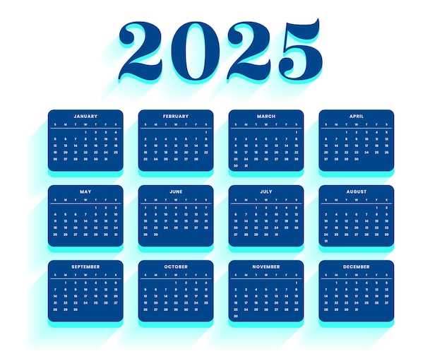 calendar template year 2025