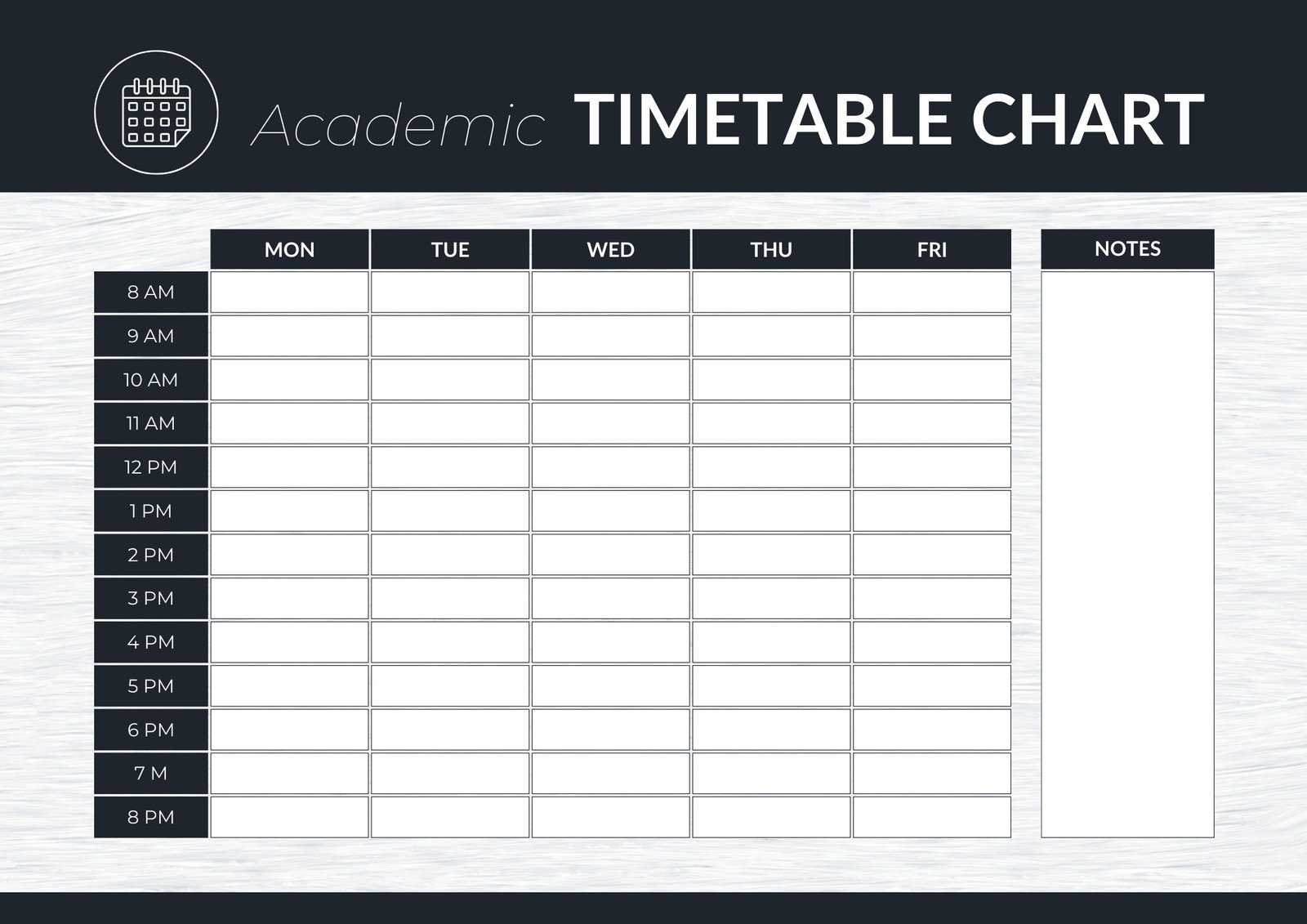 calendar study plan template