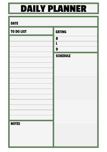 custom daily calendar template