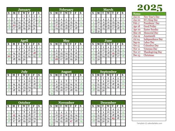 microsoft 12 month calendar template 2025