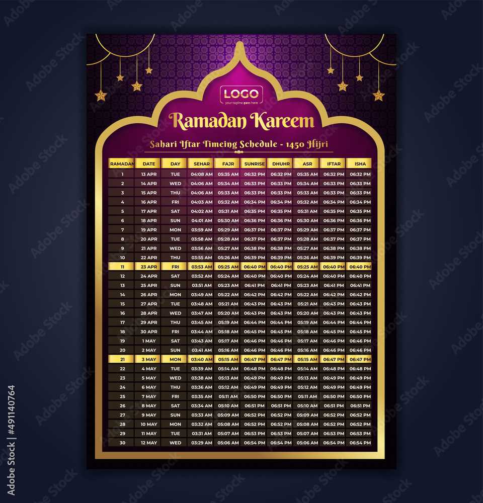 fasting calendar template