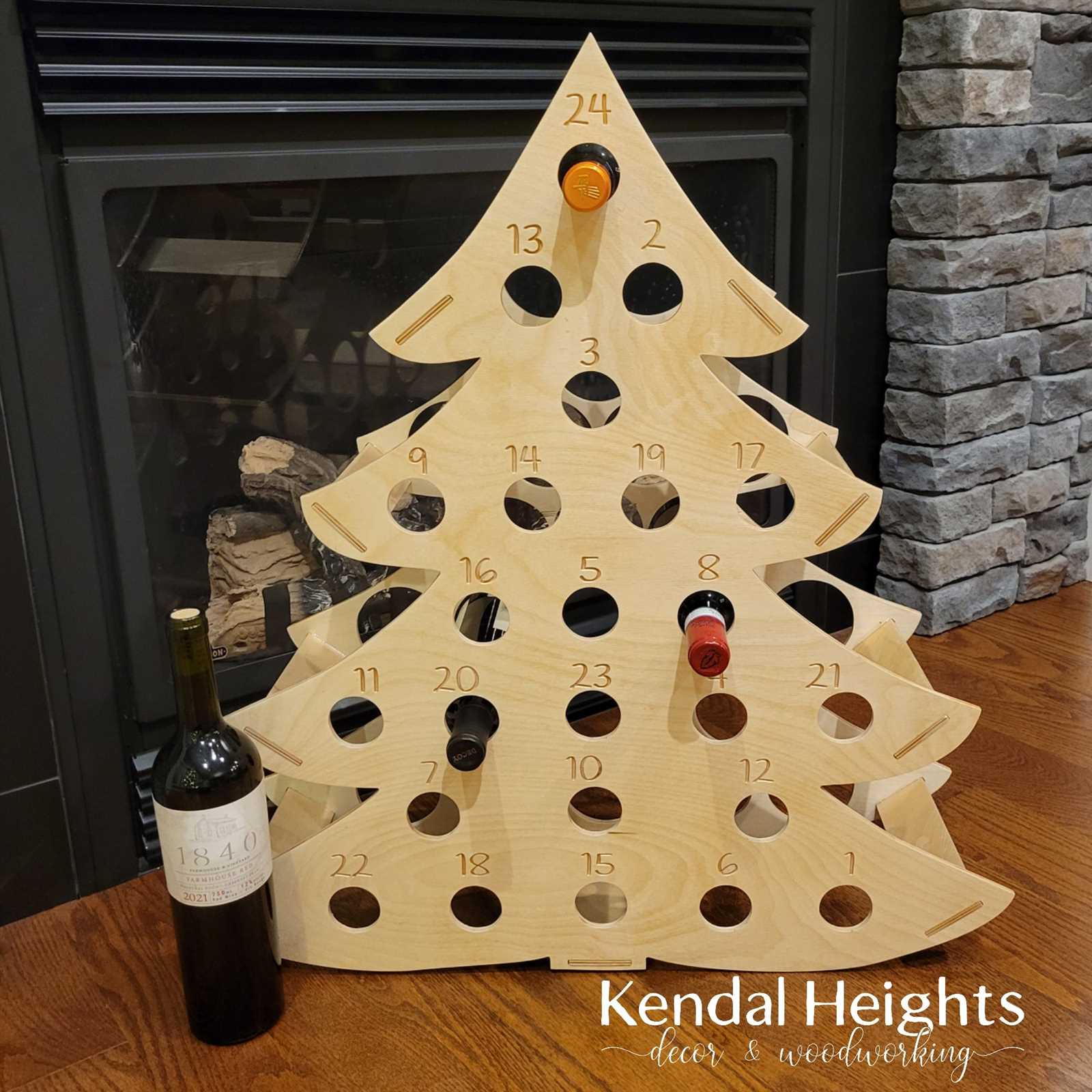 wooden wine advent calendar template