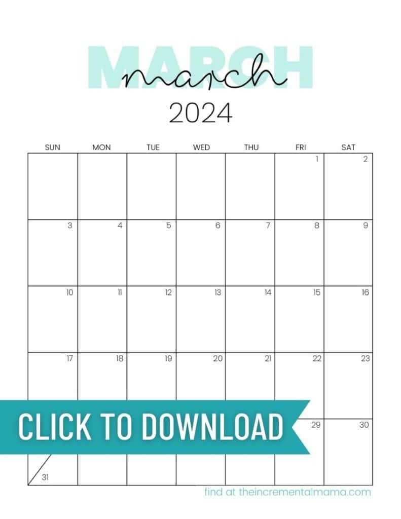 printable 2 page calendar template