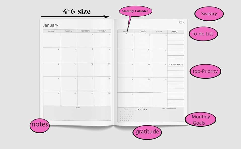 printable pocket calendar template