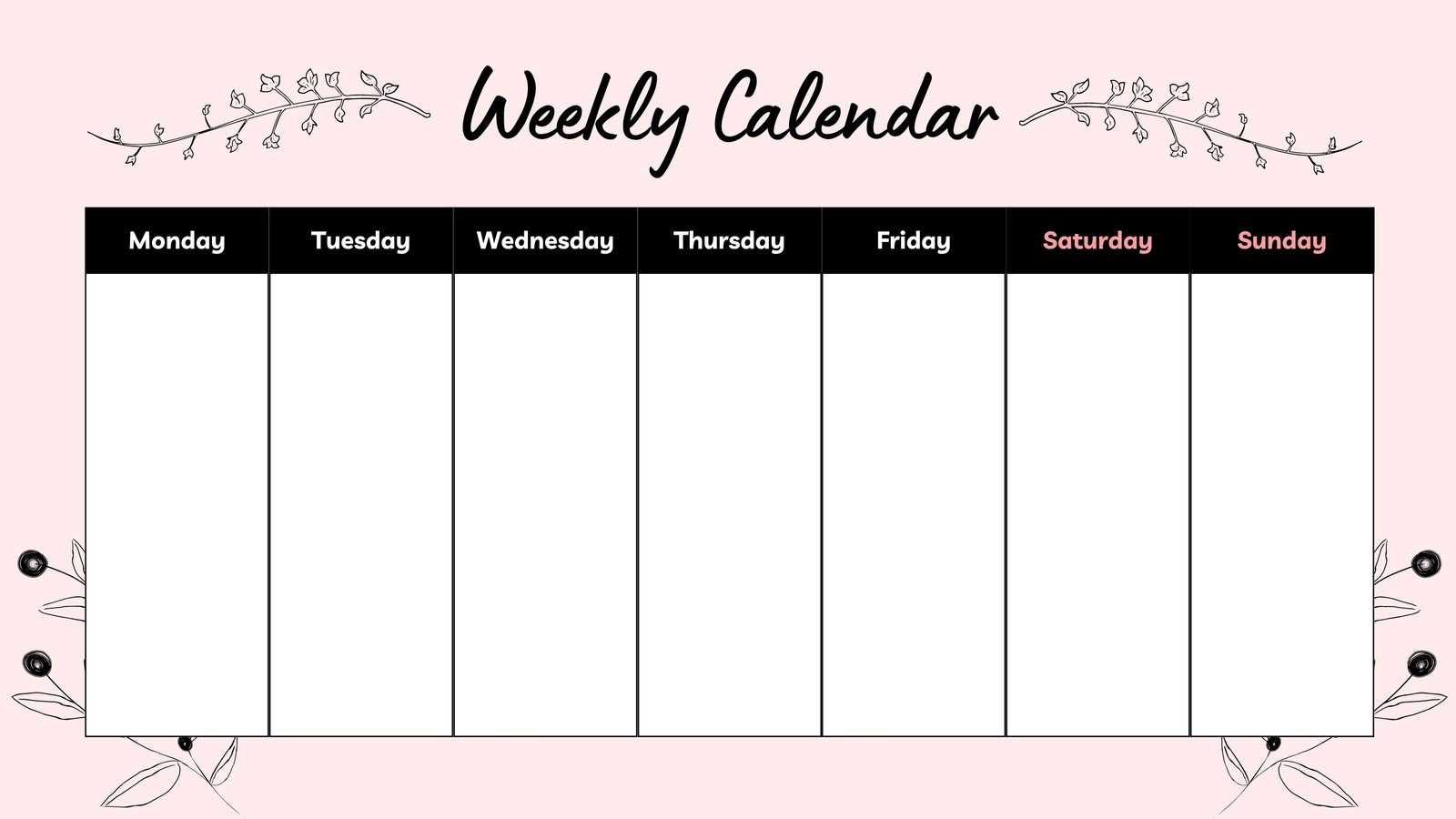 multi week calendar template