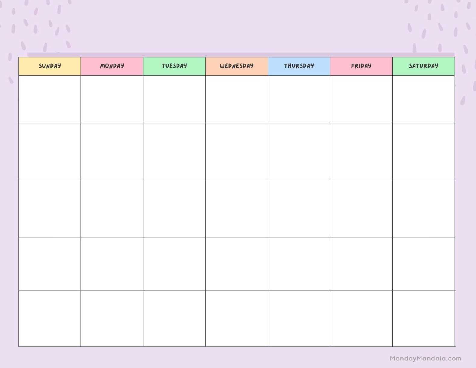 calendar template free download