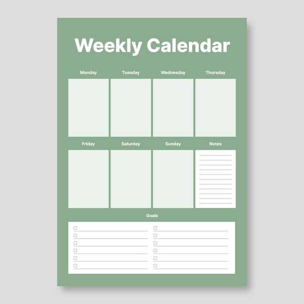 blank calendar week template