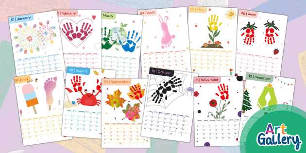 handprint calendar template free