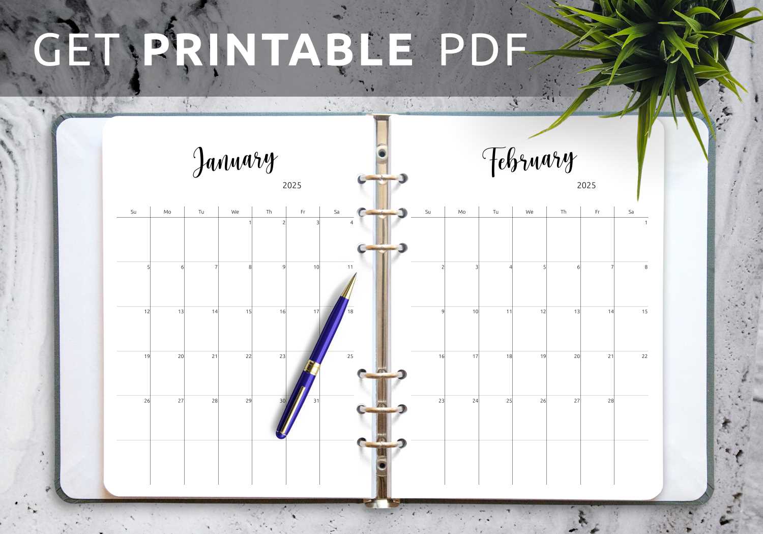 free 18 month calendar template