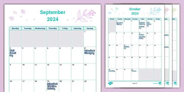 calendar of activities template 2025