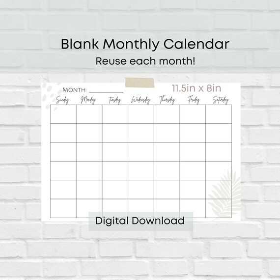 home calendar template