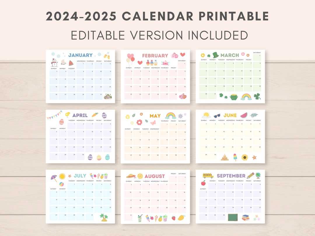 2025 and 2025 calendar template