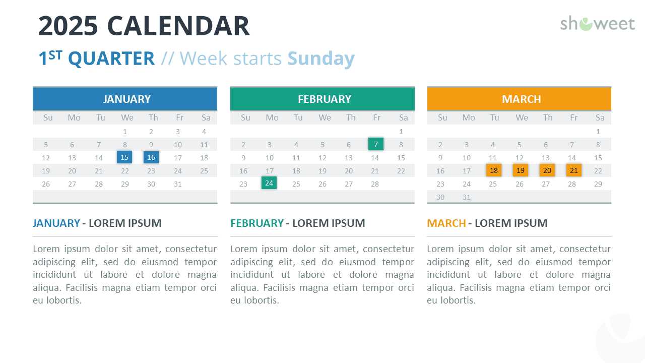 free powerpoint calendar template 2025