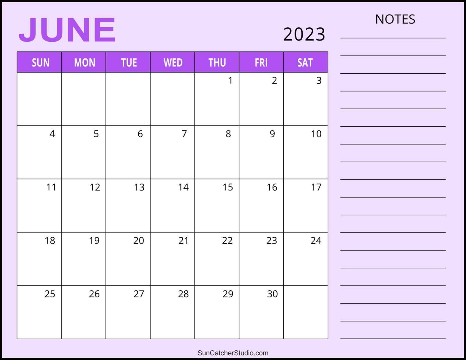 blank june calendar template