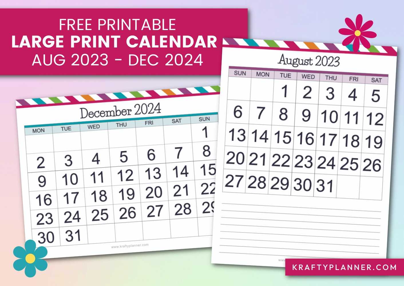 giant calendar template